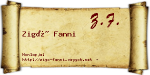 Zigó Fanni névjegykártya