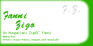 fanni zigo business card